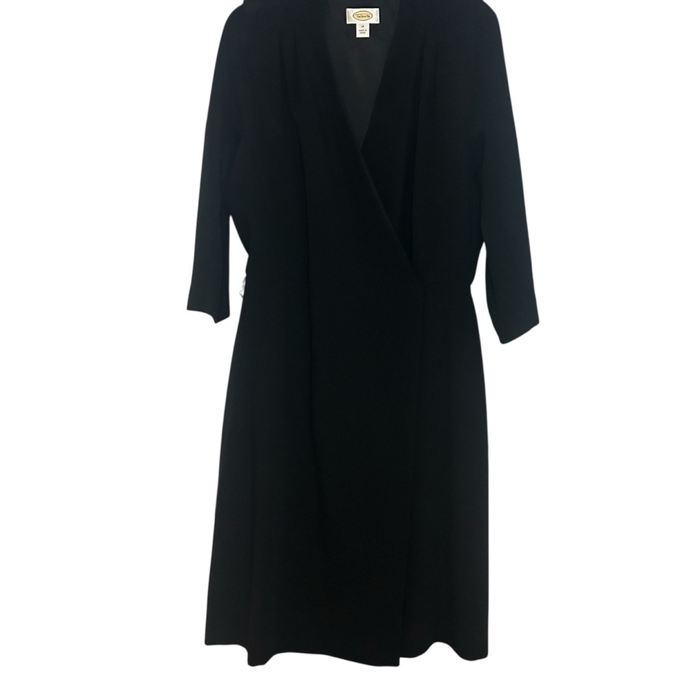 Talbots Black Wrap Dress Size Large 14 – Elegant